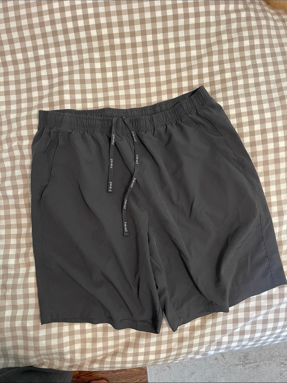 Hind Black Athletic Drawstring Shorts